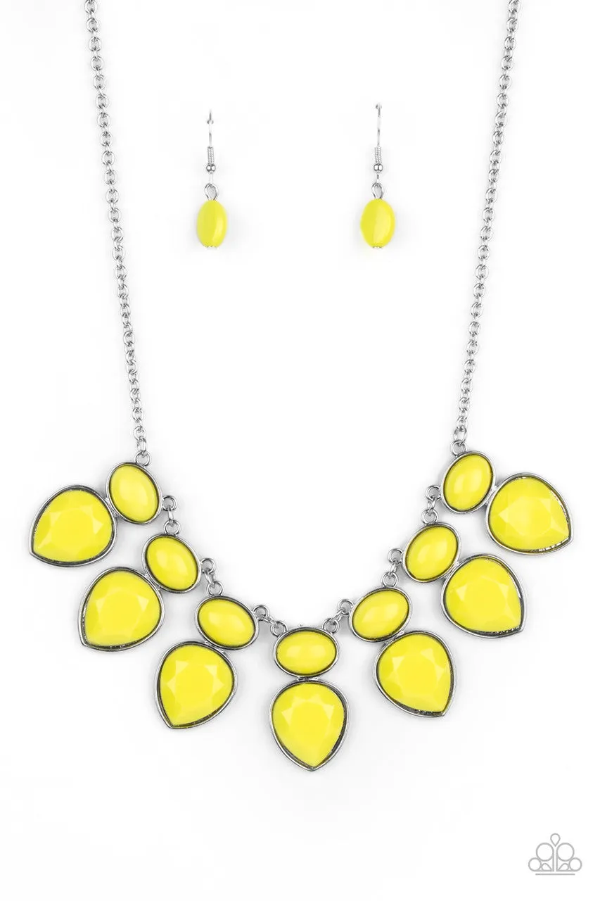 Modern Masquerade Yellow Paparazzi Necklace