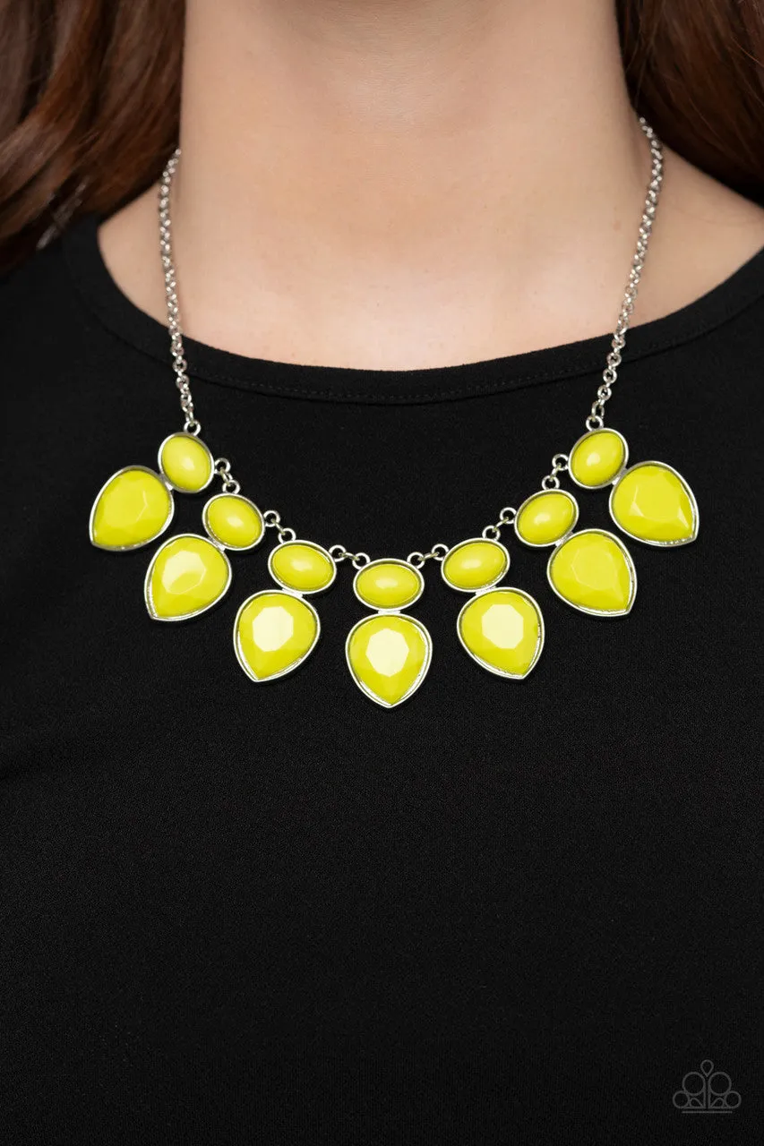 Modern Masquerade Yellow Paparazzi Necklace