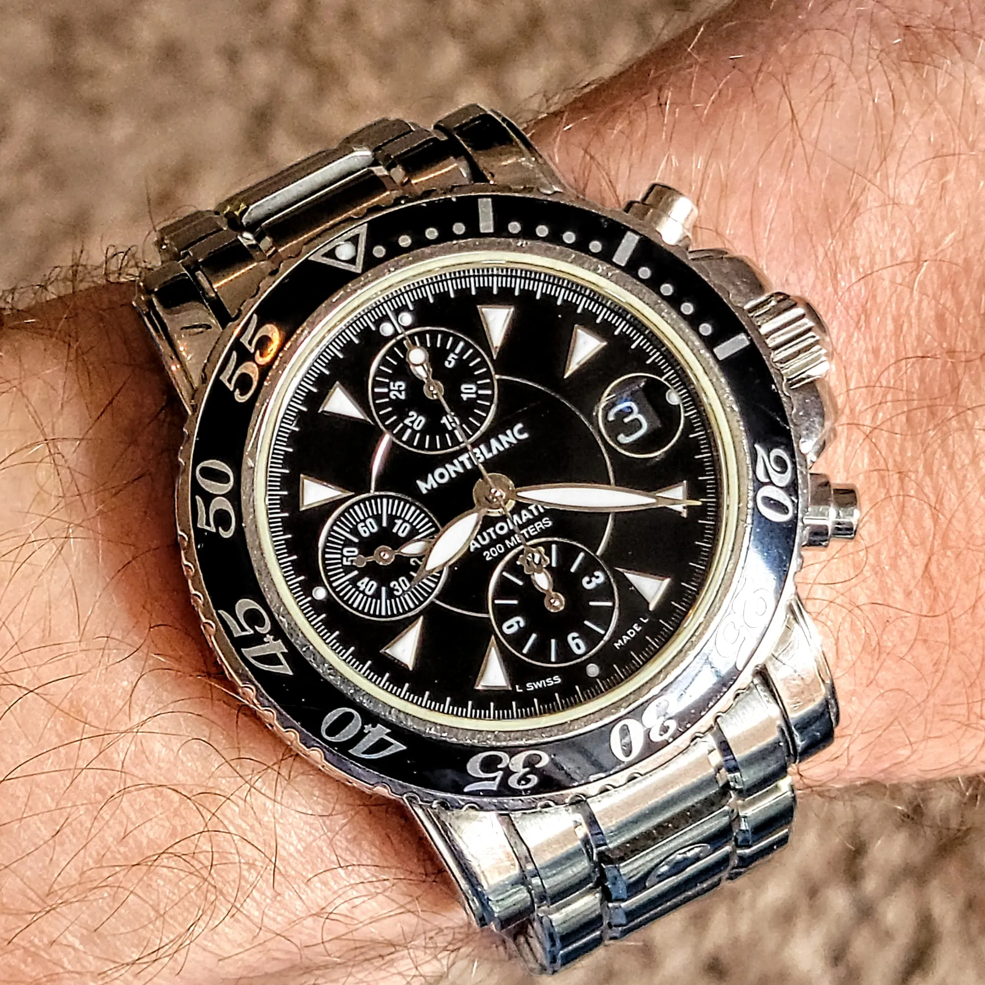 MONTBLAC Meisterstuck Sport Chronograph Watch 25 Jewels Ref. 7034