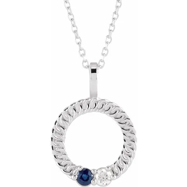 Mother's Family Circle Birthstone Pendant or Necklace