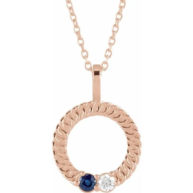 Mother's Family Circle Birthstone Pendant or Necklace