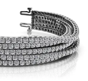 Multi Strand Flexible Diamond Tennis Bracelet Lab-Grown Diamond with 4.60 ct.(finished) 1.3mm