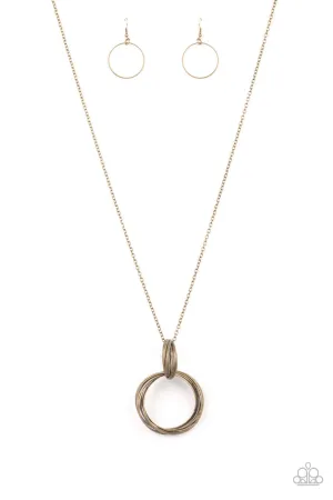 My Ears are Ringing Brass Paparazzi Necklace
