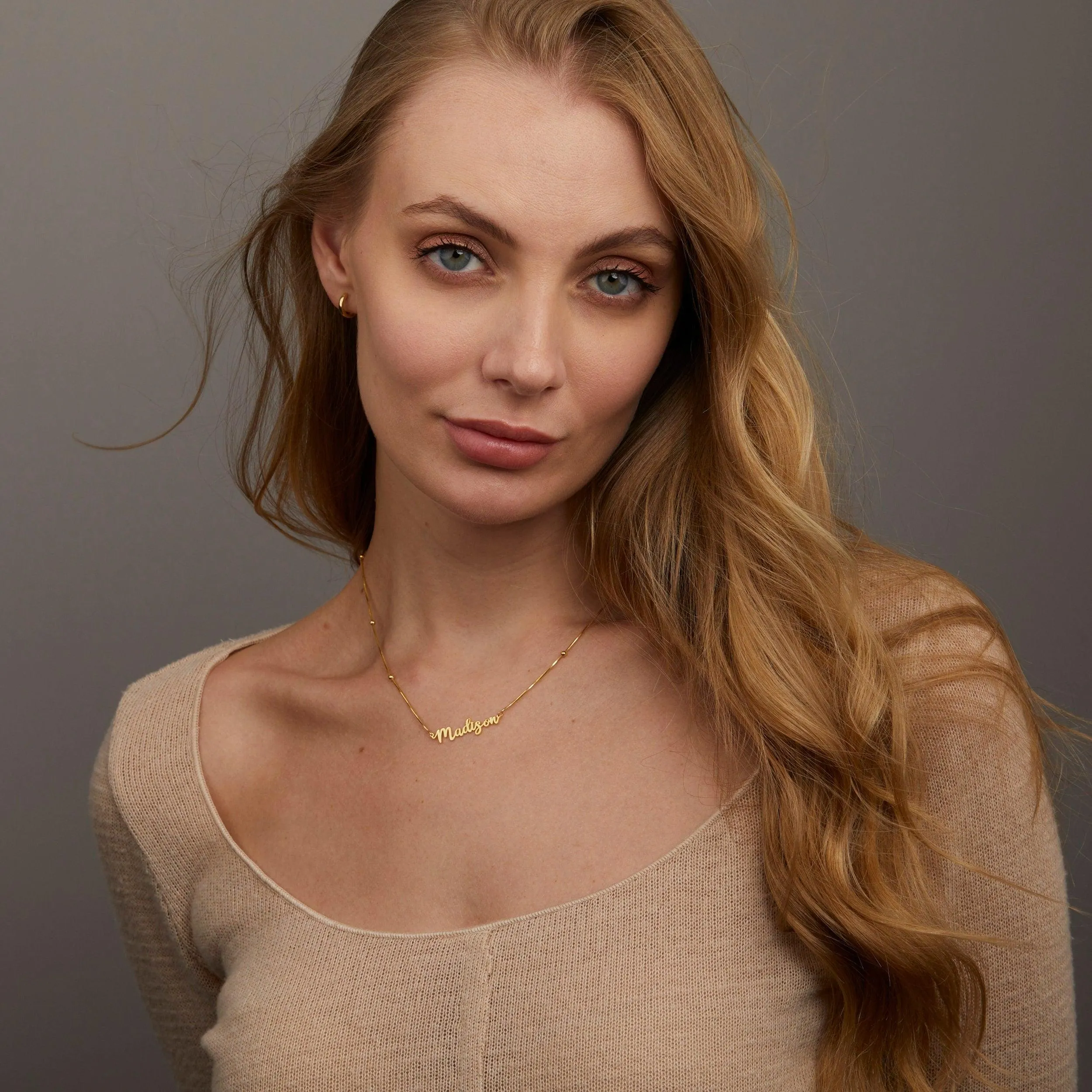 Name Necklace with Italian Chains - 18K Gold Vermeil