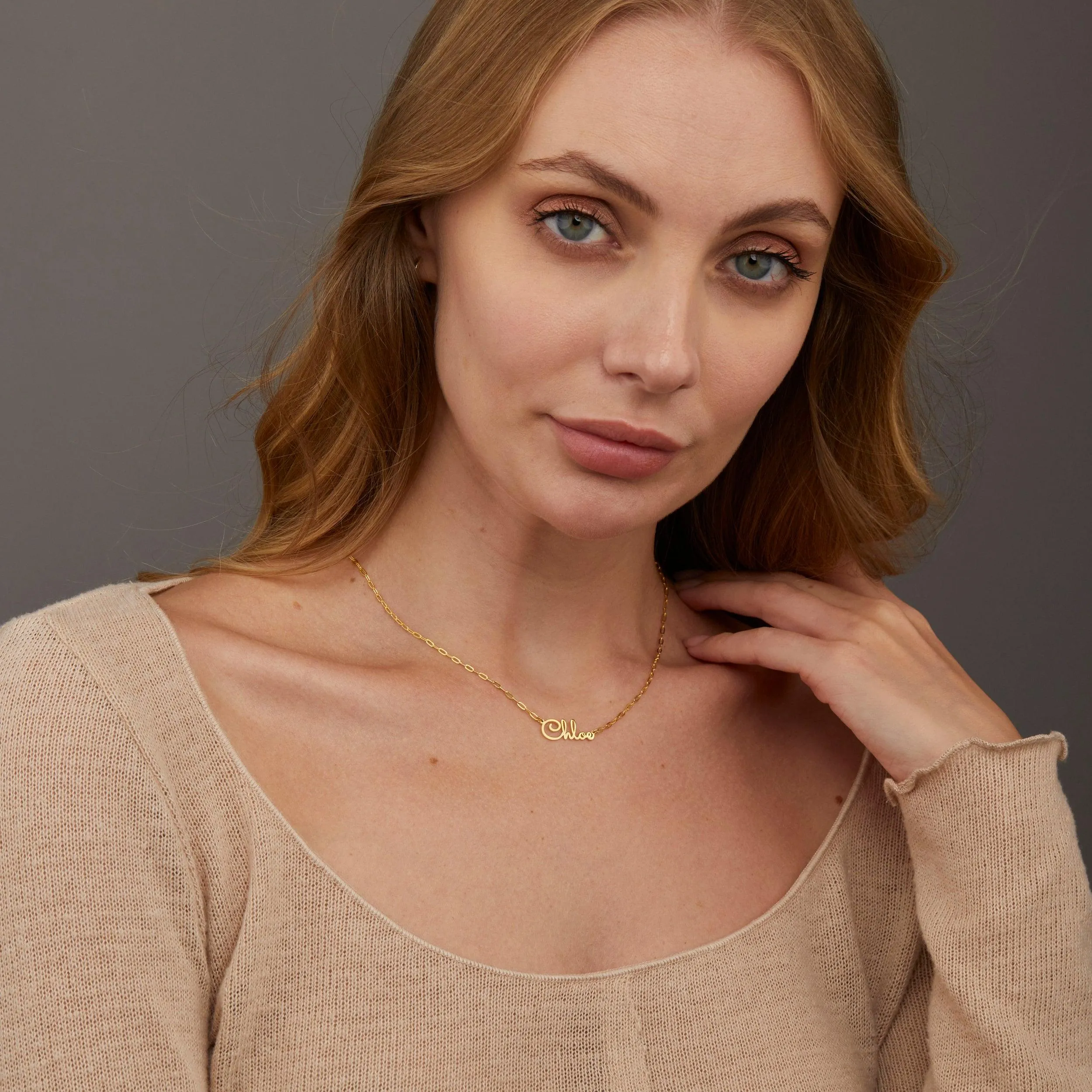 Name Necklace with Italian Chains - 18K Gold Vermeil
