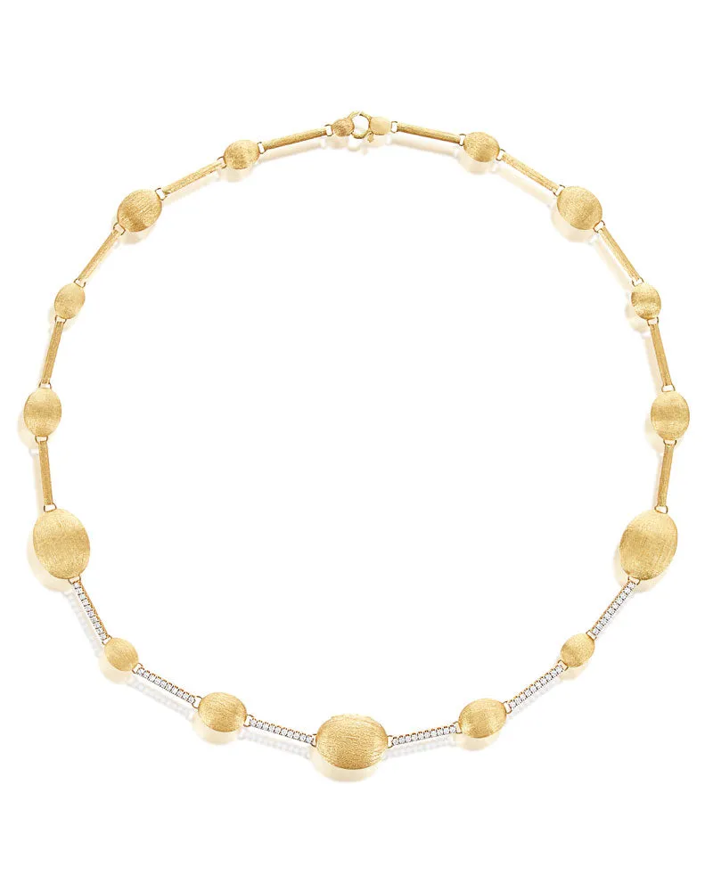 Nanis 18k Yellow Gold Diamond Bars Collar Necklace