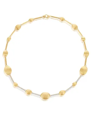 Nanis 18k Yellow Gold Diamond Bars Collar Necklace