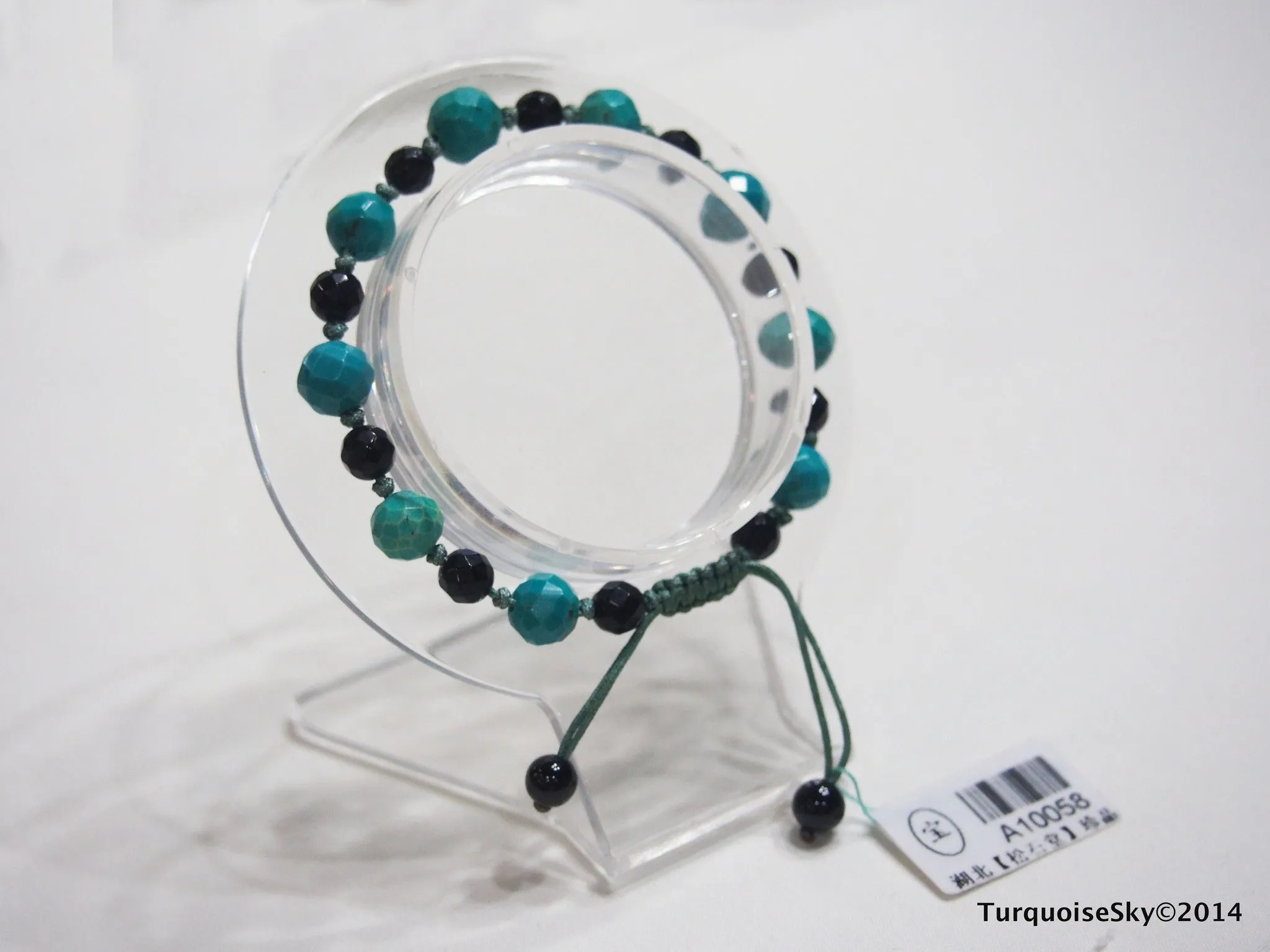 Natural pure turquoise beads bracelet
