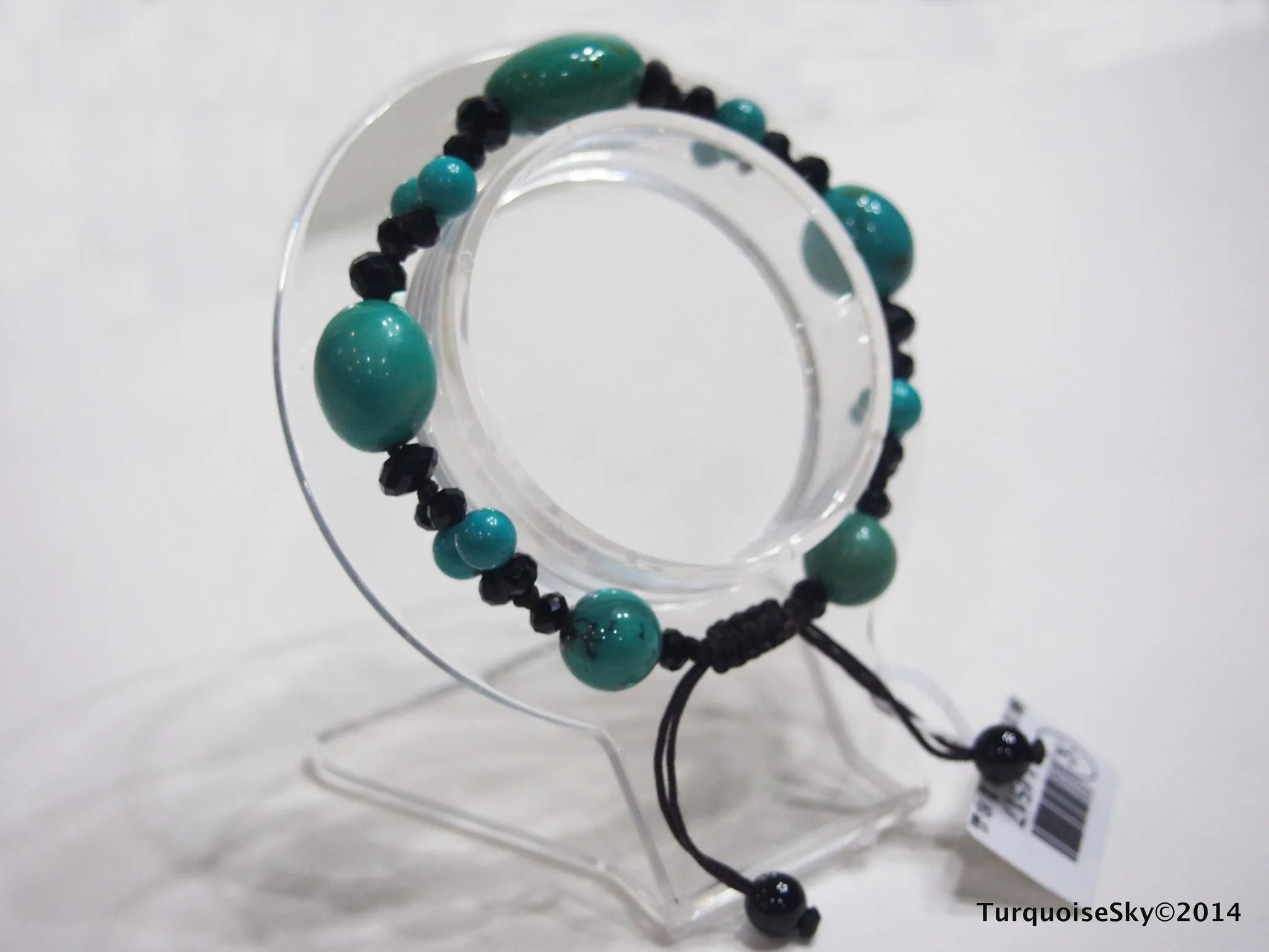 Natural pure turquoise beads bracelet