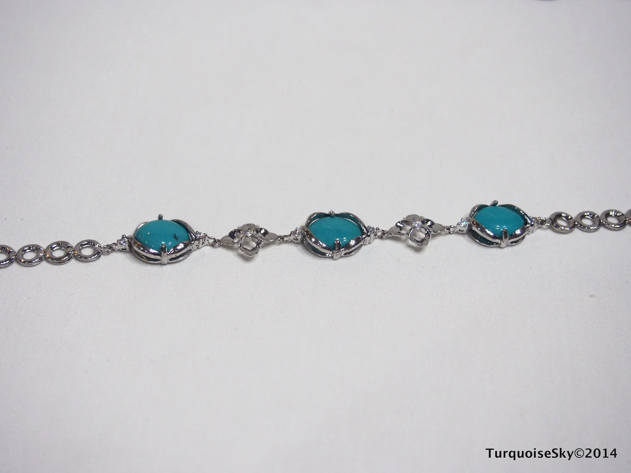 Natural turquoise bracelet 7 inches