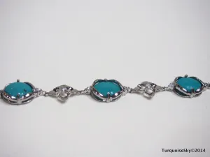 Natural turquoise bracelet 7 inches