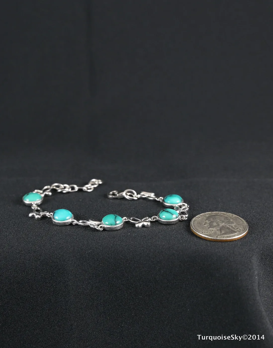 Natural turquoise bracelet 7.4 inches