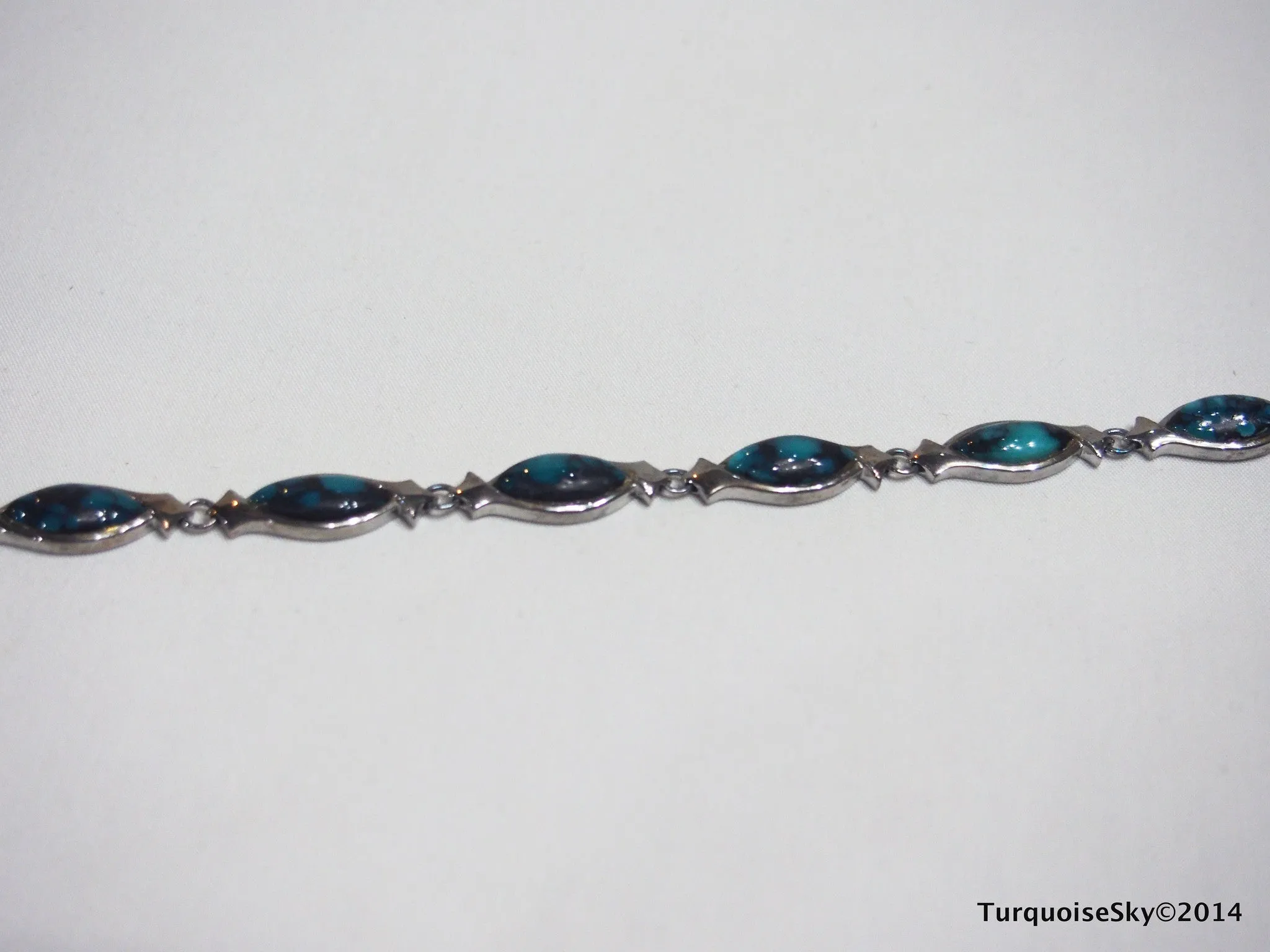 Natural turquoise bracelet 7.5 inches