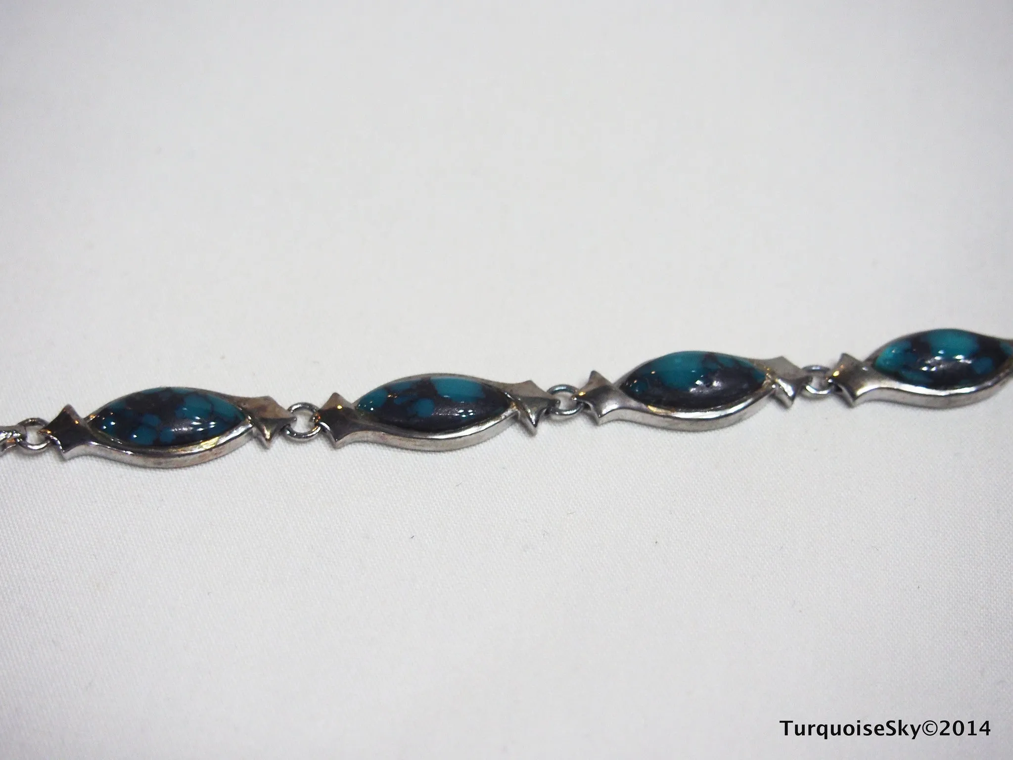 Natural turquoise bracelet 7.5 inches