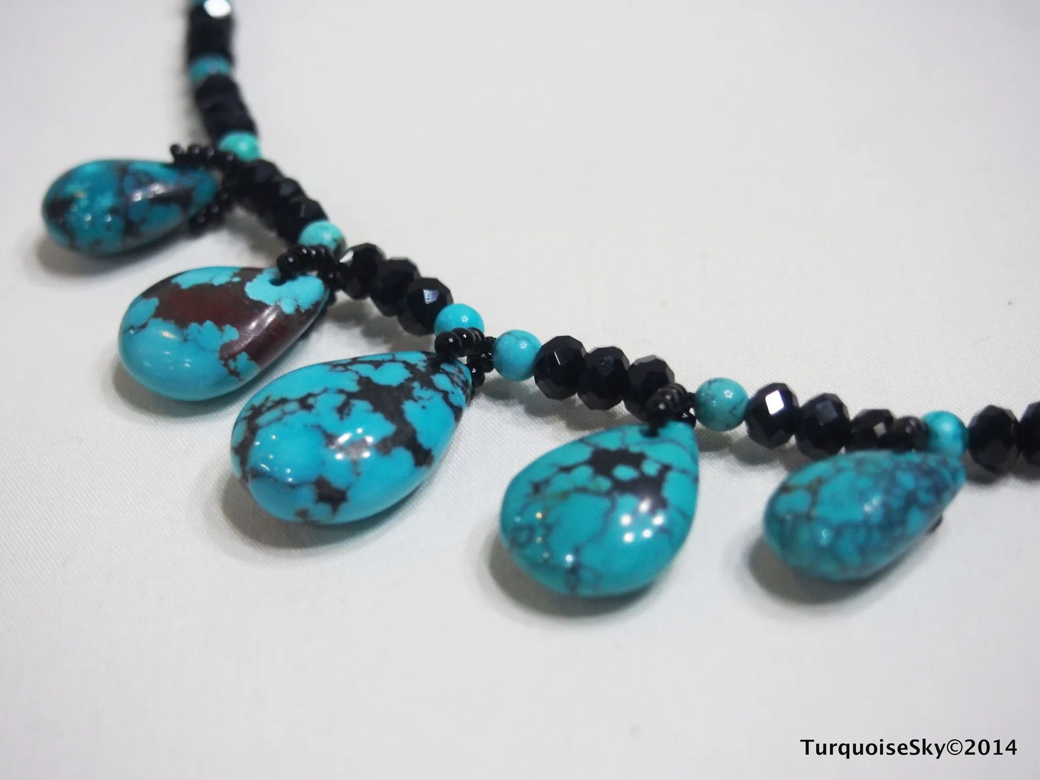 Natural turquoise necklace 17 inches