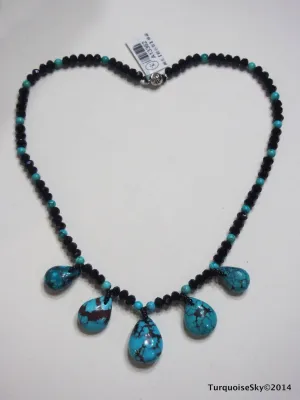 Natural turquoise necklace 17 inches