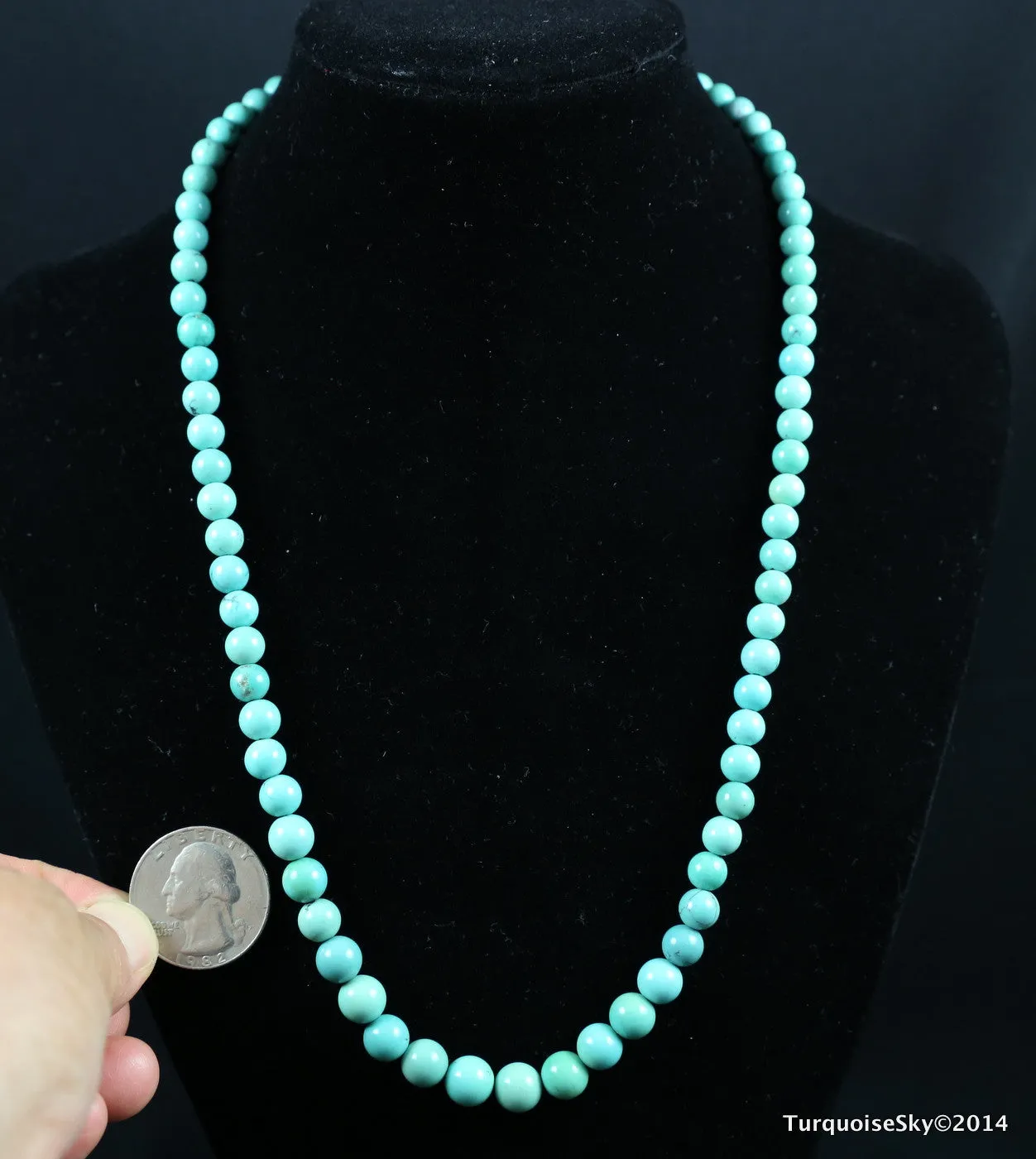 Natural turquoise necklace 19.6  inches