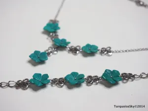 Natural turquoise necklace 20 inches
