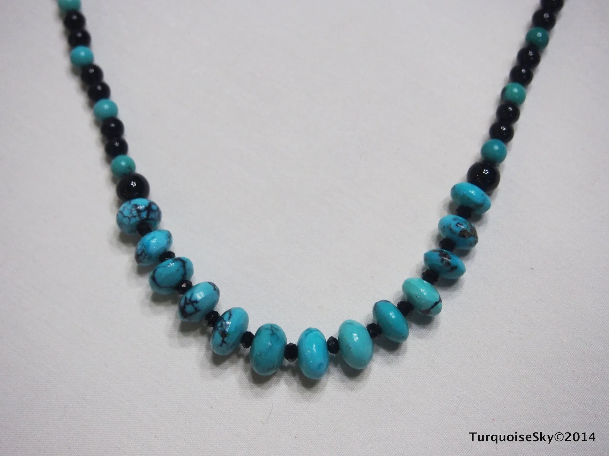 Natural turquoise necklace 29 inches