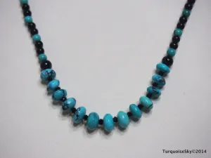 Natural turquoise necklace 29 inches