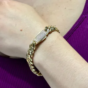 *NEW* 14K Women Hollow Cuban Bracelet (9.5MM) JTJ™