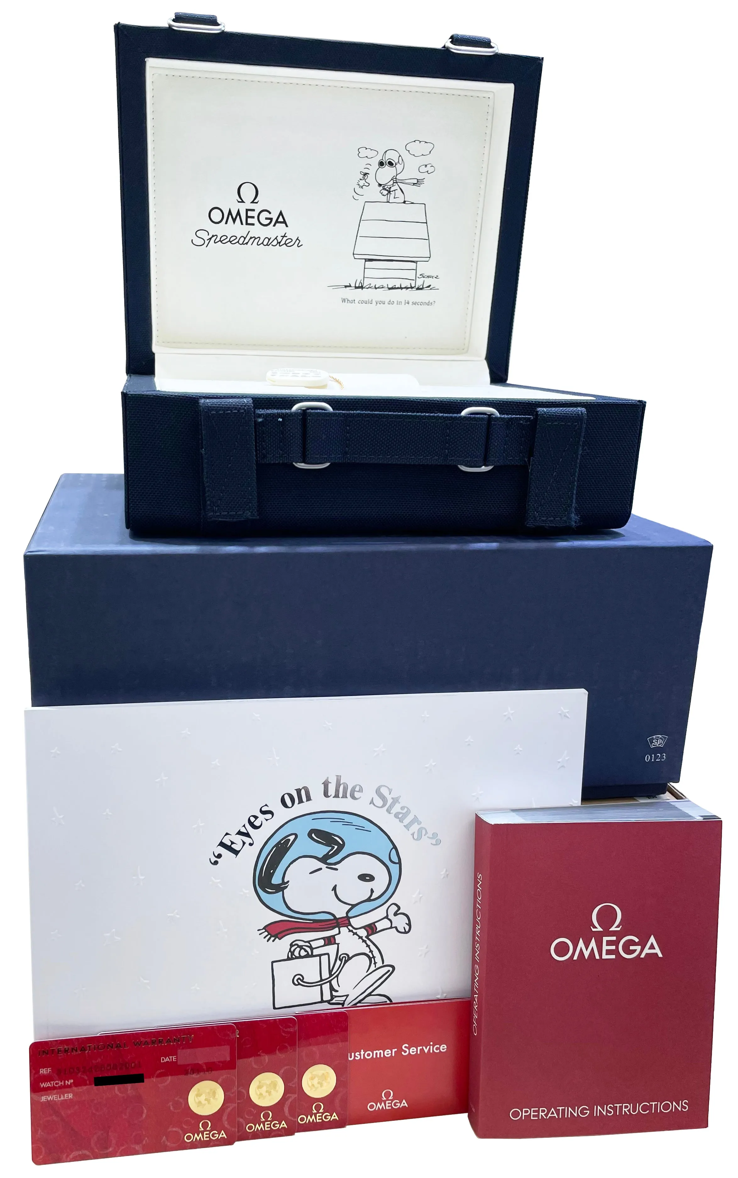 NEW Omega Speedmaster SILVER SNOOPY AWARD BLUE 310.32.42.50.02.001 42mm