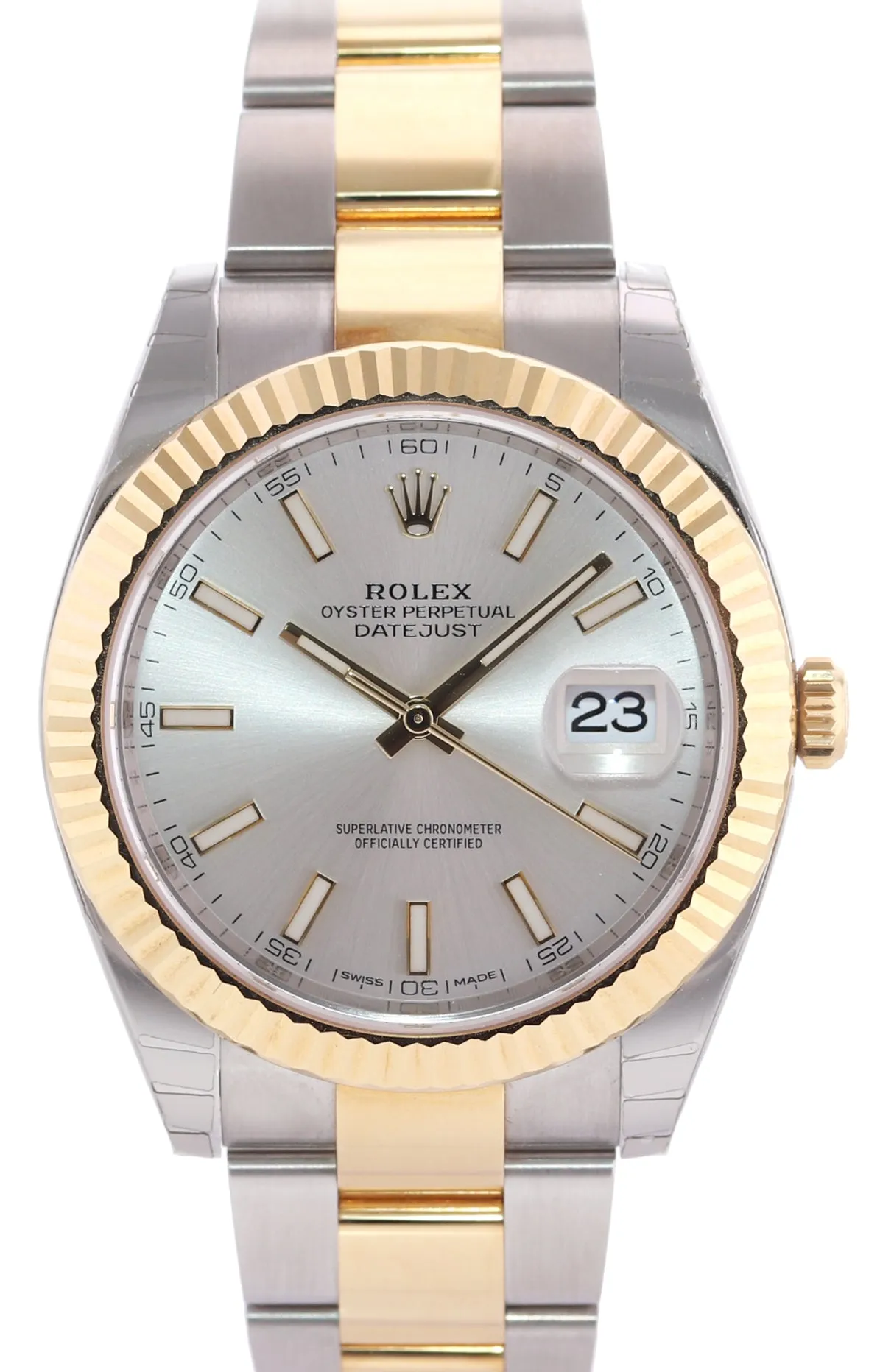 NEW PAPERS Rolex DateJust 41 126333 Two Tone Gold Silver Oyster Watch Box