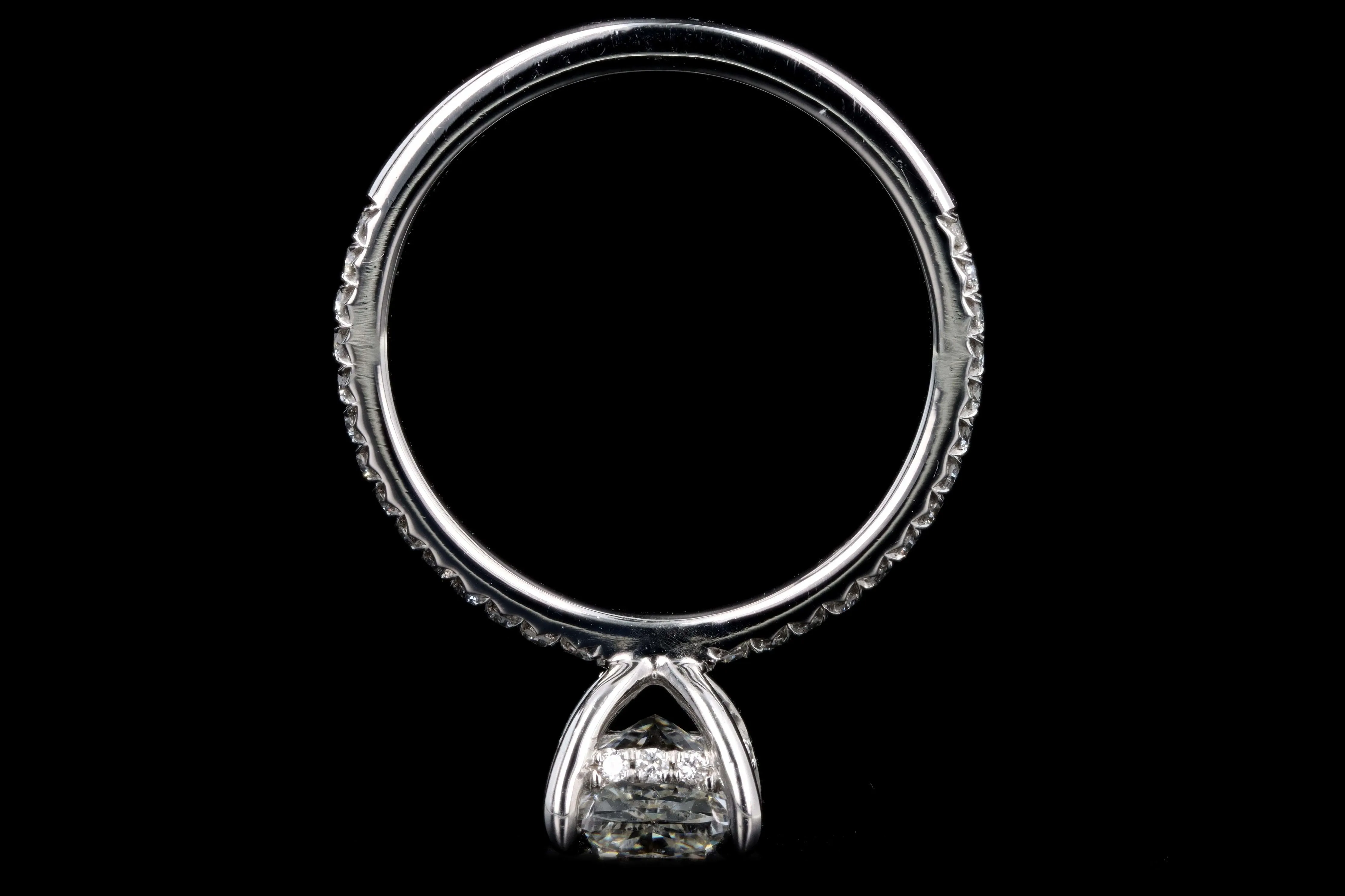 New Platinum 1.60 Carat Cushion Cut Diamond Engagement Ring GIA Certified