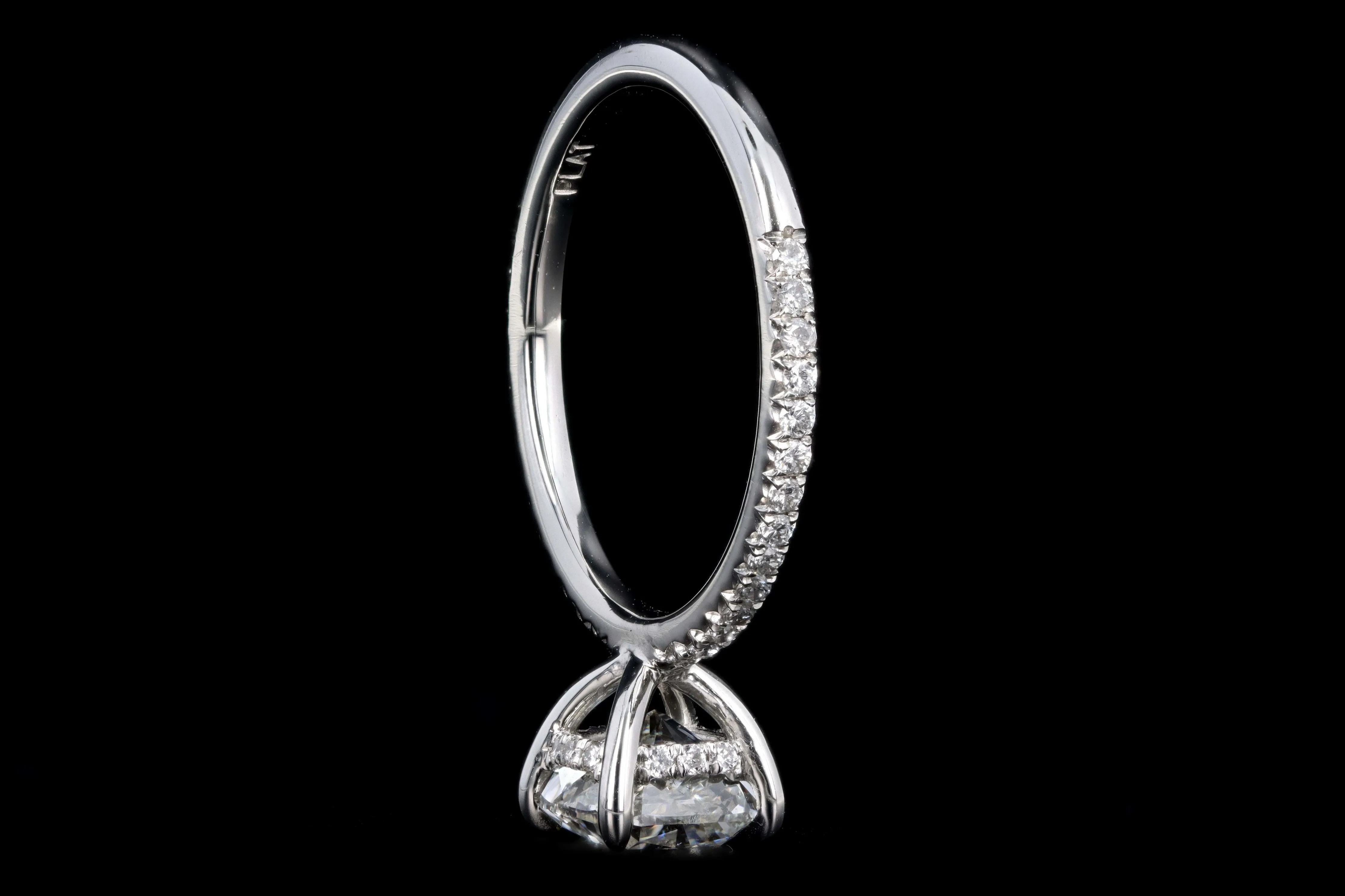 New Platinum 1.60 Carat Cushion Cut Diamond Engagement Ring GIA Certified