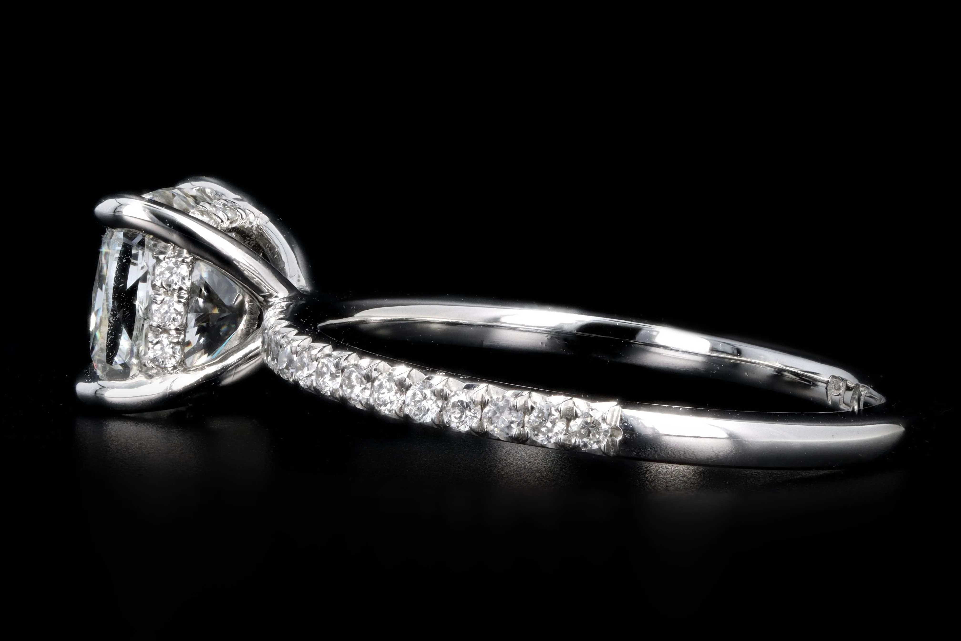 New Platinum 1.60 Carat Cushion Cut Diamond Engagement Ring GIA Certified