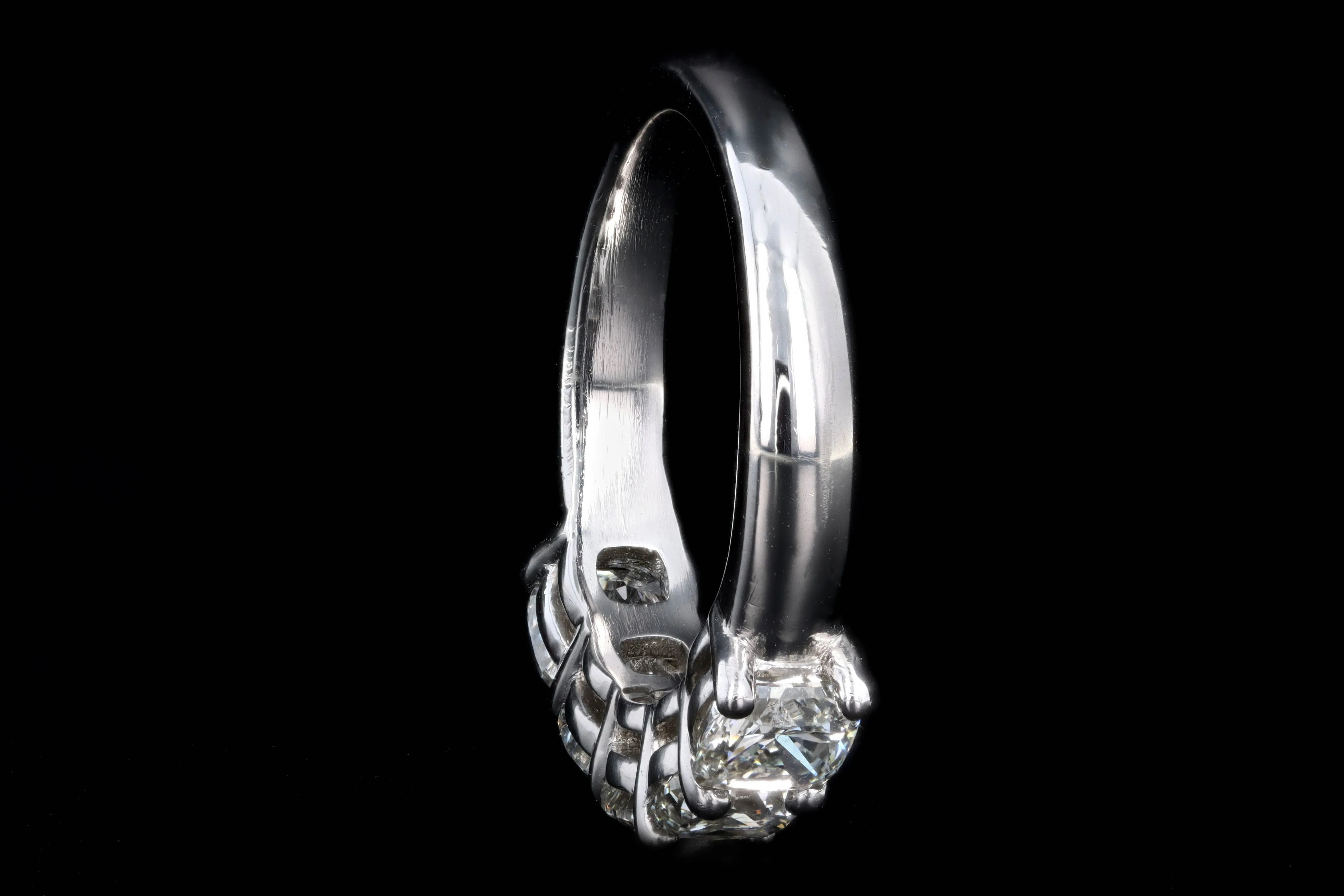 New Platinum 2.05 Carat Cushion Cut Diamond Five Stone Band