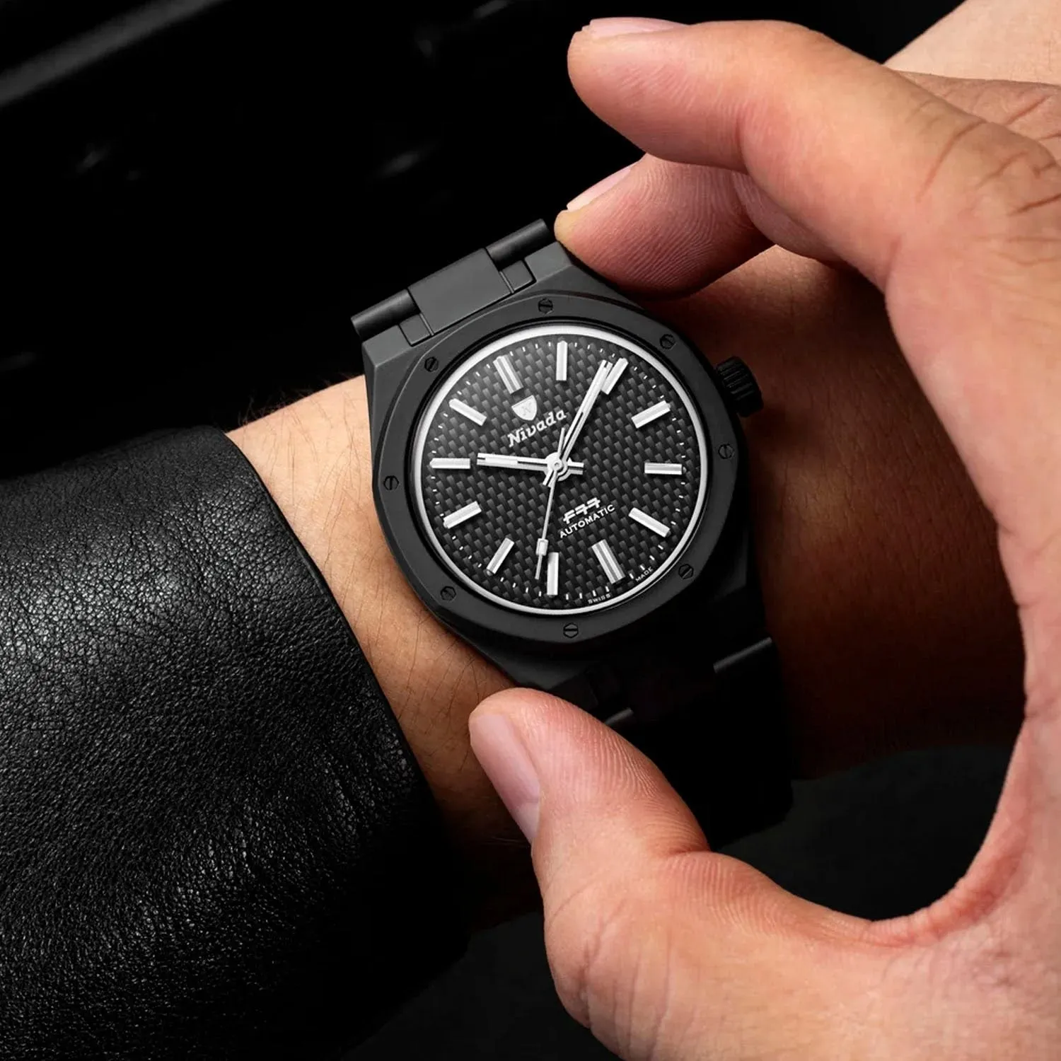Nivada Grenchen F77 Black Ceramic Automatic – 68004A77
