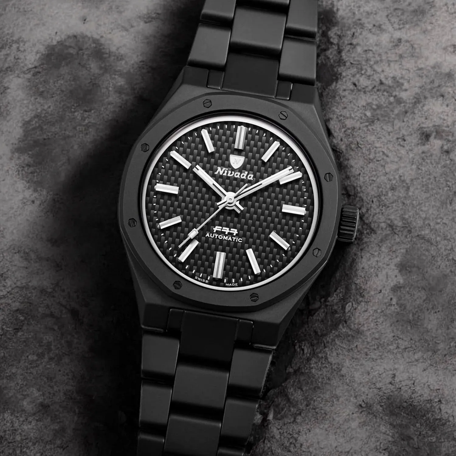 Nivada Grenchen F77 Black Ceramic Automatic – 68004A77