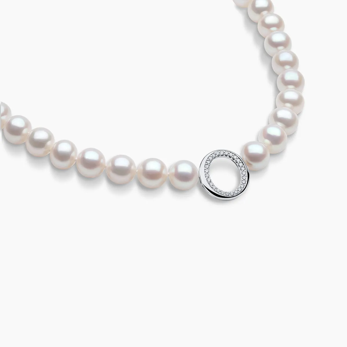 O by Yoko 18K Gold Freshwater Pearl and Diamond Necklace