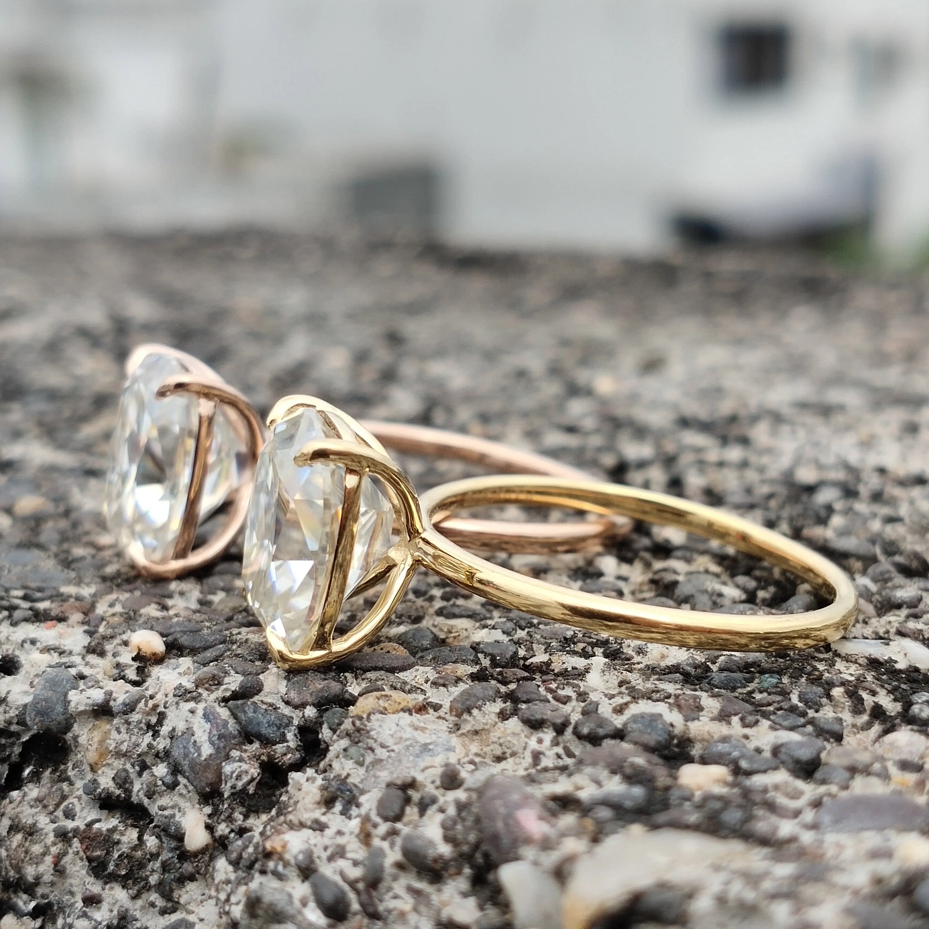Old Mine Cushion Moissanite Engagement Ring 14K Solid Gold Ring 3.50CT Promise ring Wedding Ring annivarsary Gift