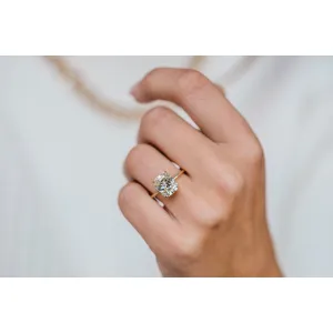 Old Mine Cushion Moissanite Engagement Ring 14K Solid Gold Ring 3.50CT Promise ring Wedding Ring annivarsary Gift