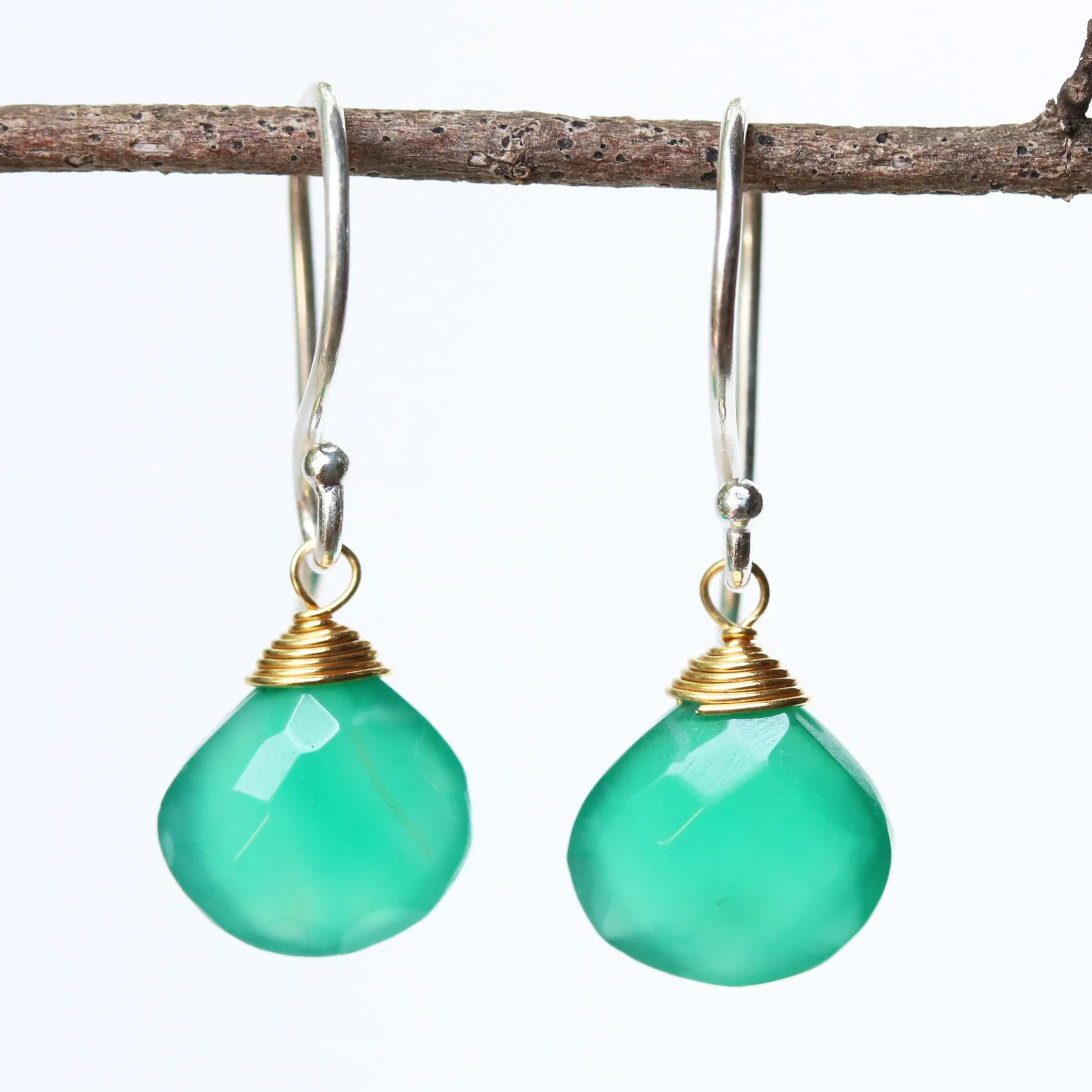 onyx earrings, green earrings, drop earrings, dangle earrings, silver earrings, gemstone earrings, birthstone earrings, boho earrings