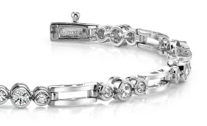 Open Link Diamond Trio Lab-Grown Diamond Bracelet with 2.00 ct.(finished) 2.6mm, 3.3mm