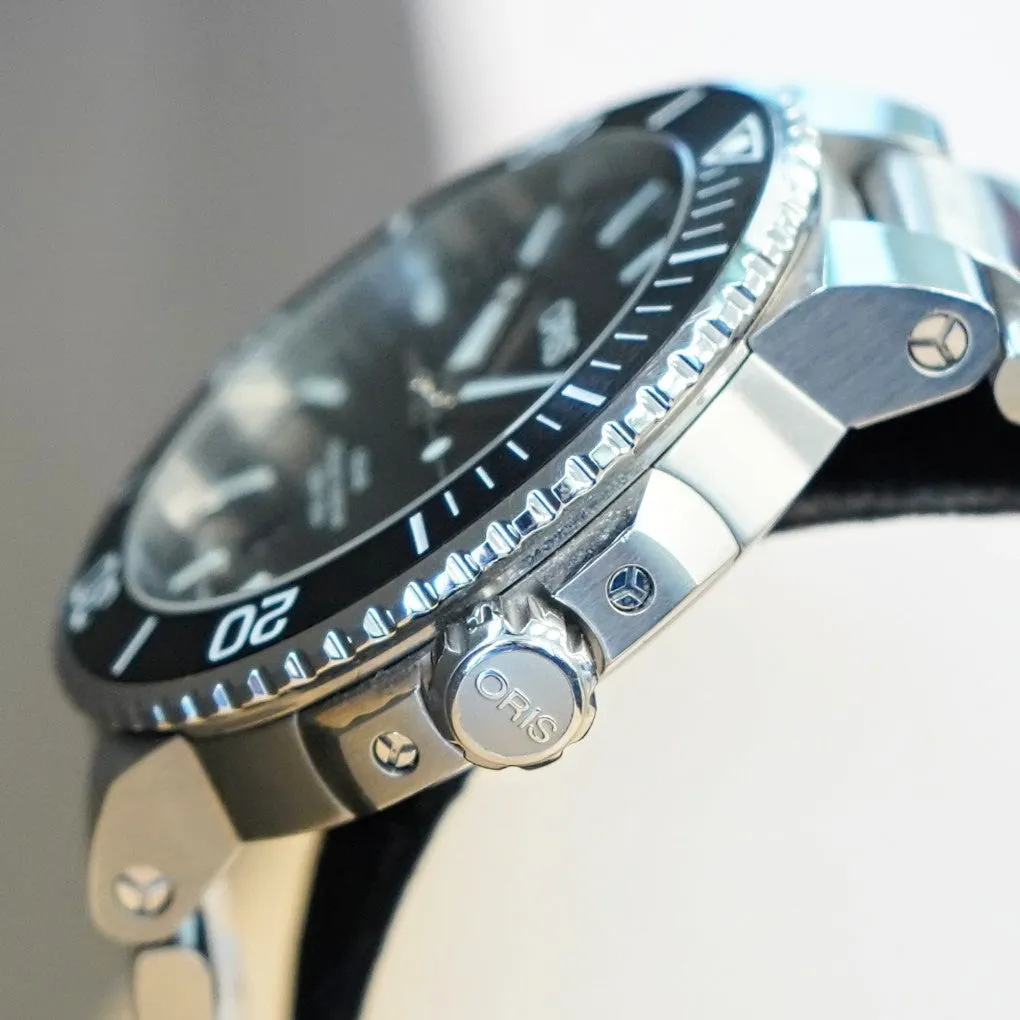 ORIS Aquis Date Watch 733 7730 Dive Automatic Wristwatch S.S. - ALL Original - Double Box & Papers
