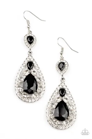 PAPARAZI Posh Pageantry - Black EARRINGS