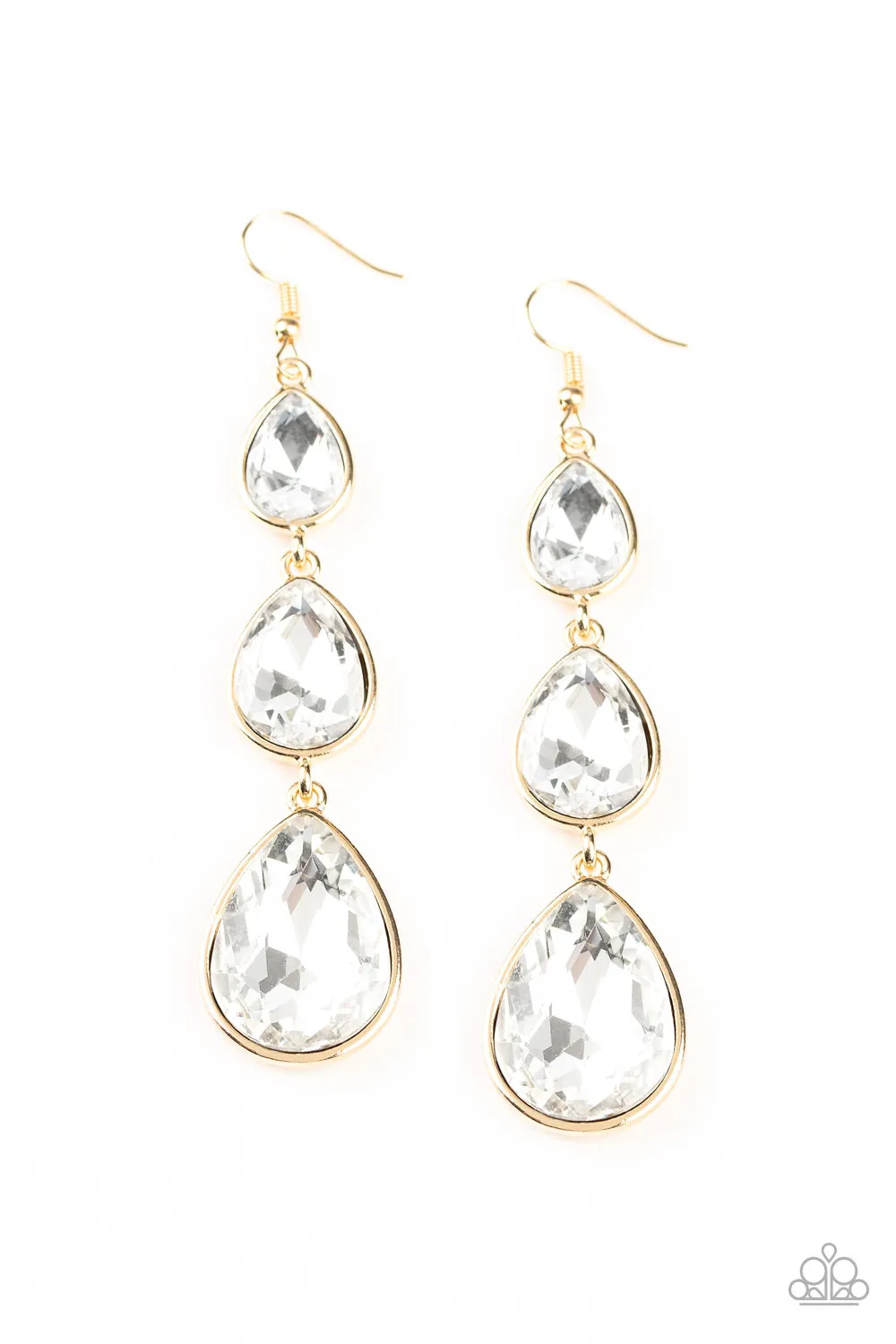 Paparazzi Metro Momentum - Gold Teardrop Earrings