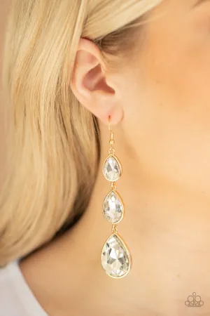 Paparazzi Metro Momentum - Gold Teardrop Earrings