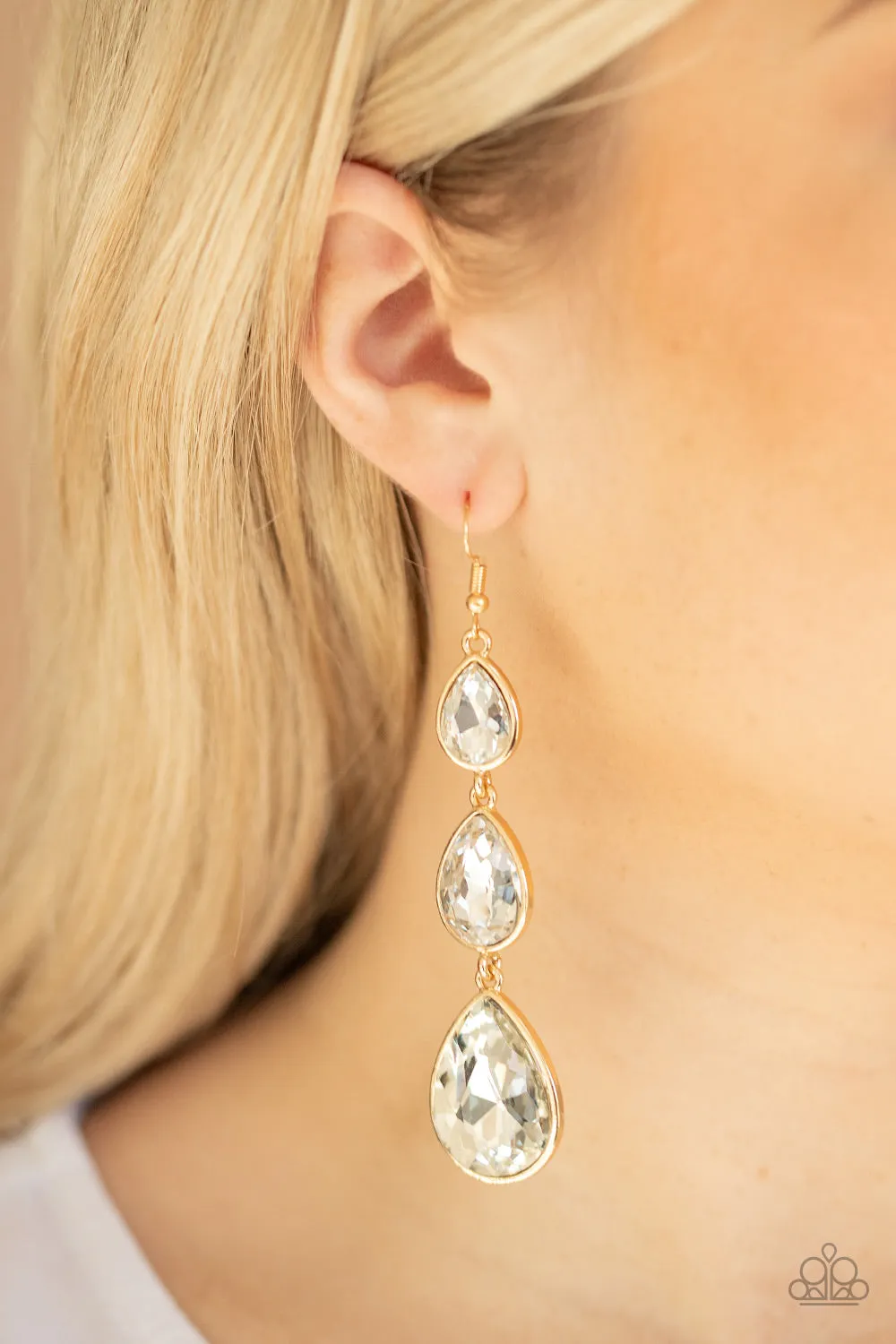 Paparazzi Metro Momentum - Gold Teardrop Earrings