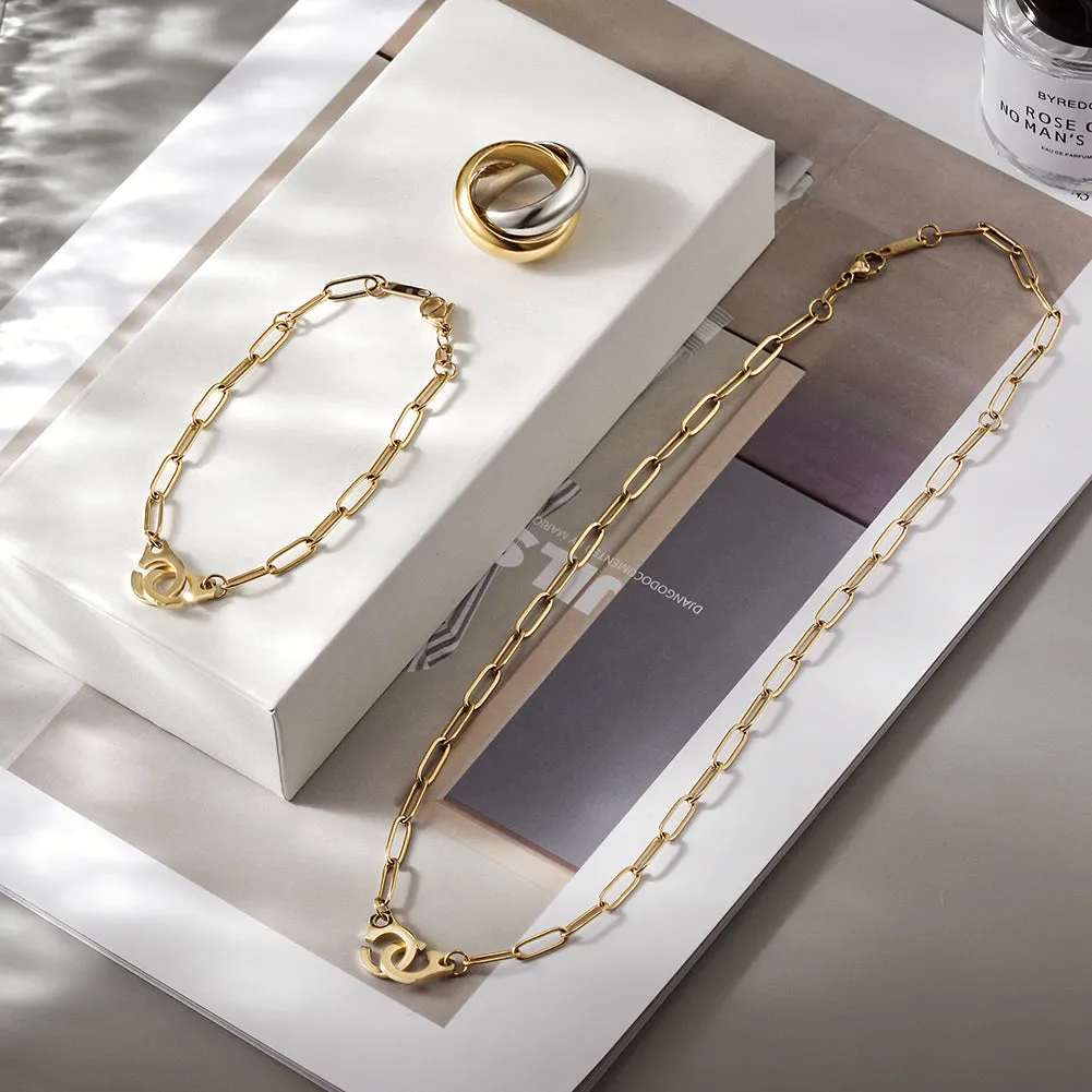 Paperclip Link Jewelry Set