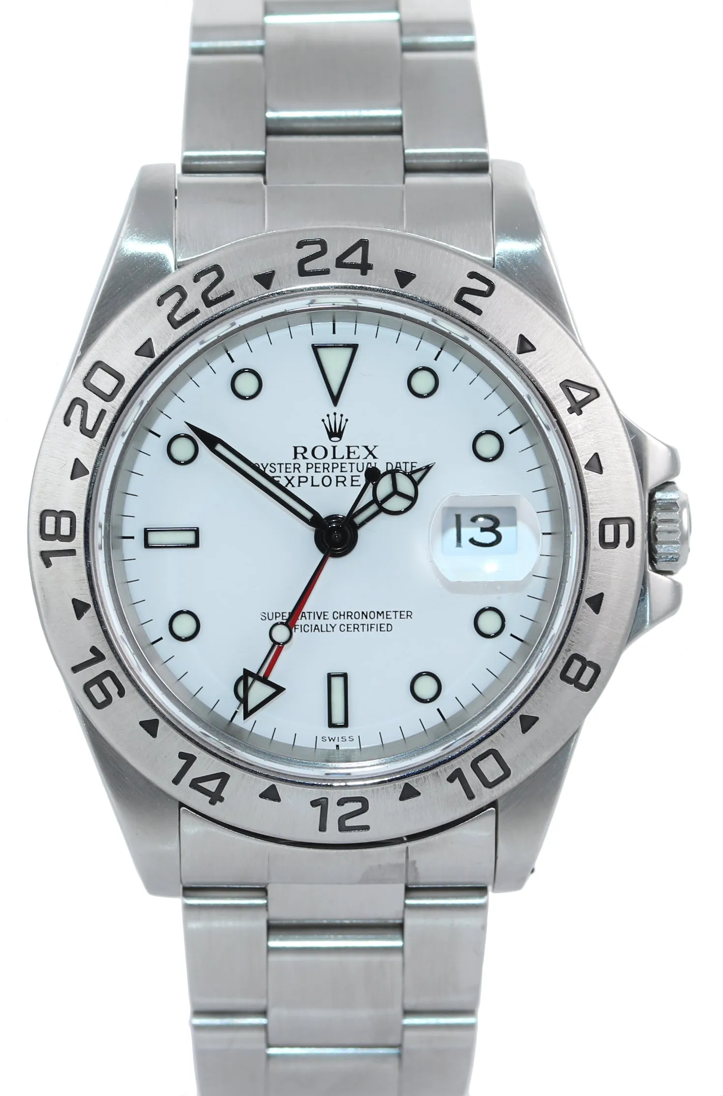 PAPERS 1999 Rolex Explorer 2 16570 Steel White Polar SWISS ONLY 40mm Watch Box