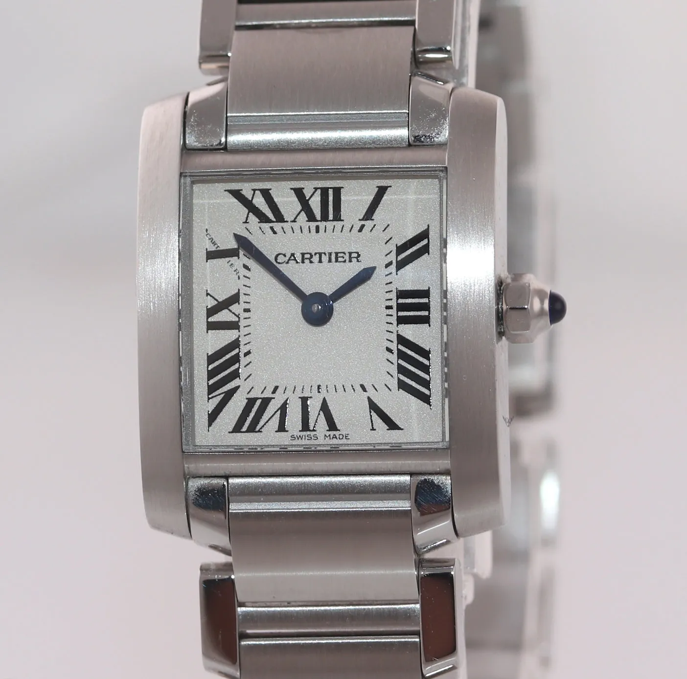 PAPERS Ladies Cartier Tank Française Steel Roman Quartz 3217 W51008Q3 Watch Box