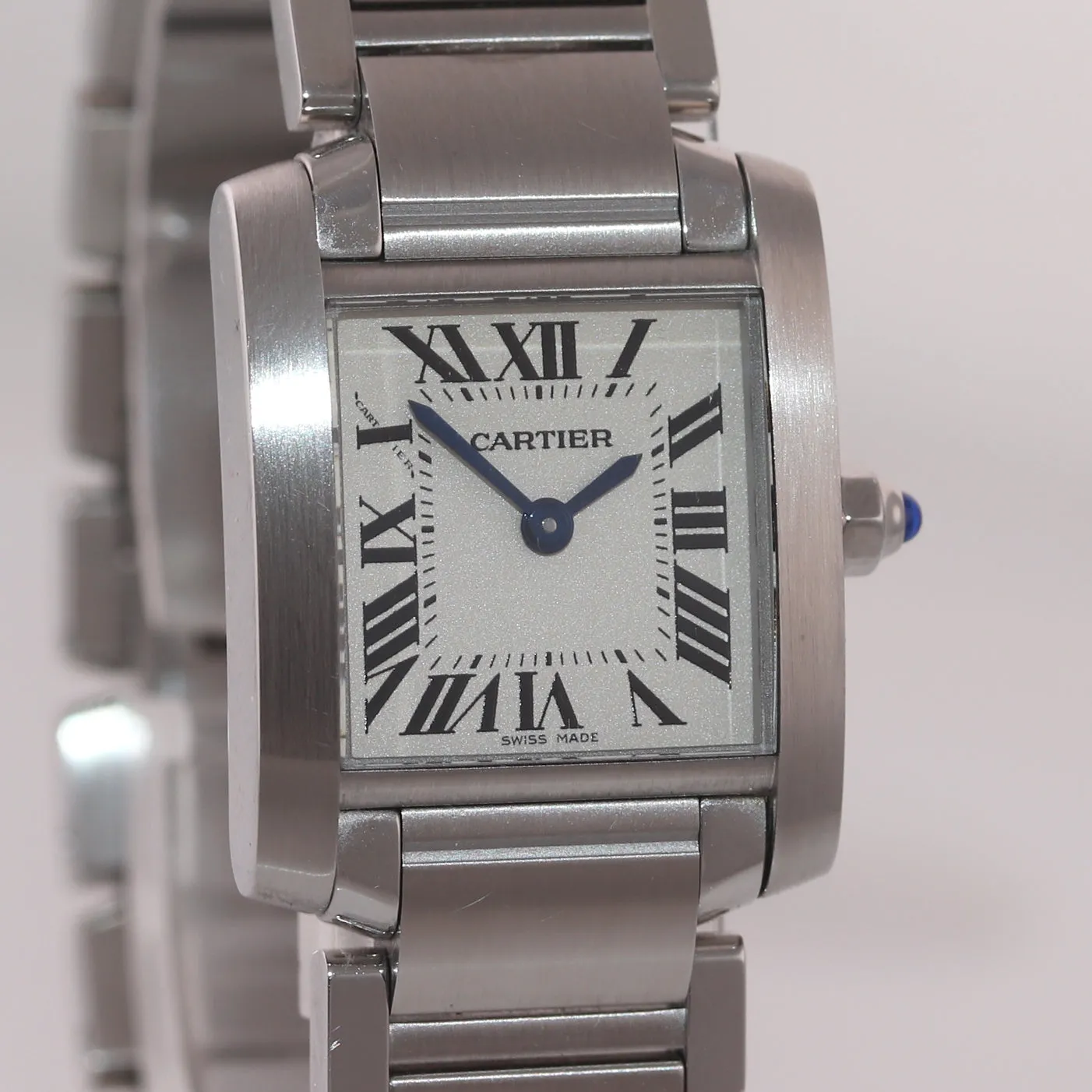 PAPERS Ladies Cartier Tank Française Steel Roman Quartz 3217 W51008Q3 Watch Box