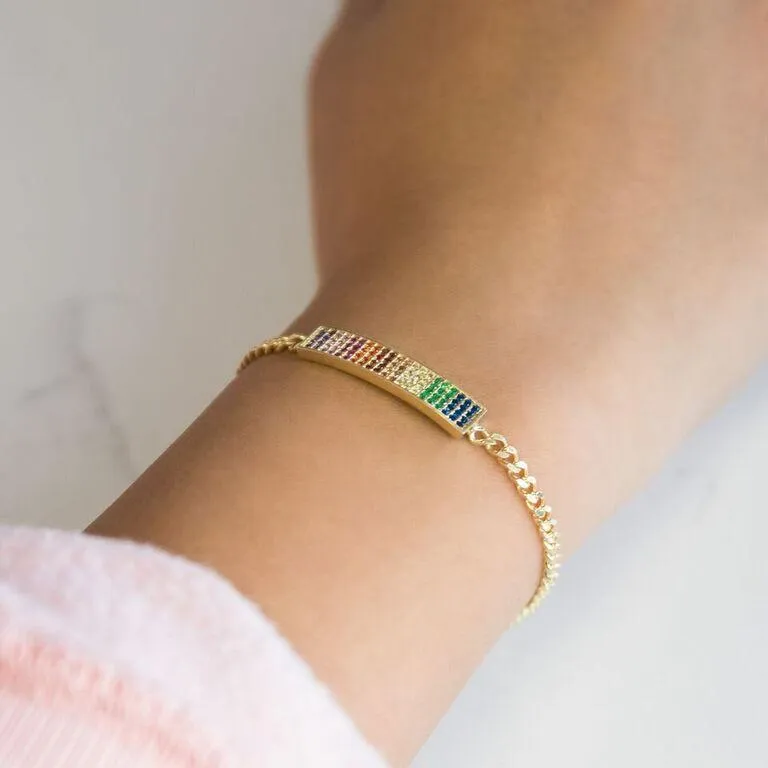 Pavé Bar Link Bracelet