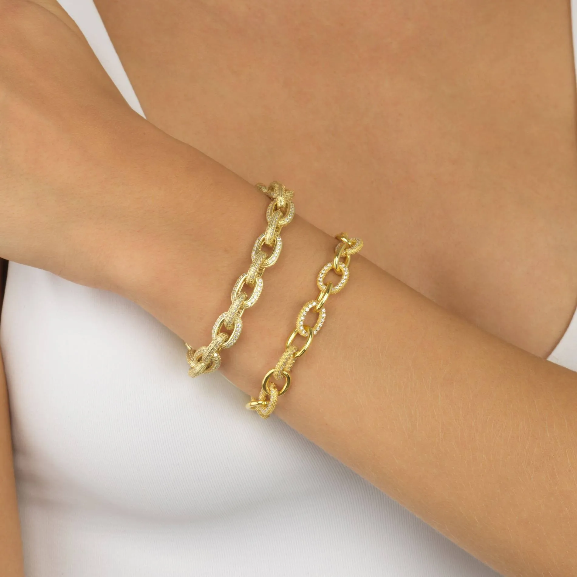 Pavé Chain Link Bracelet