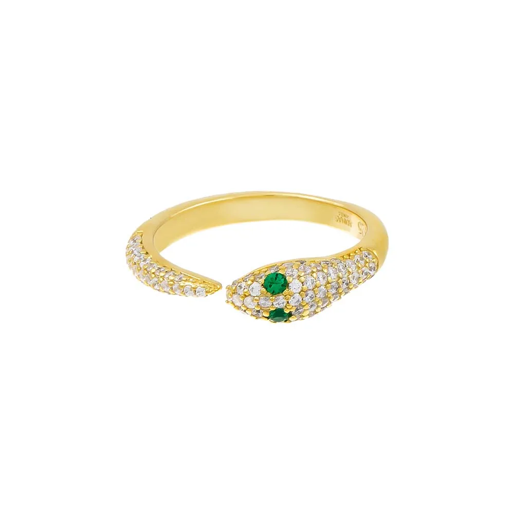 Pavé Snake Claw Ring